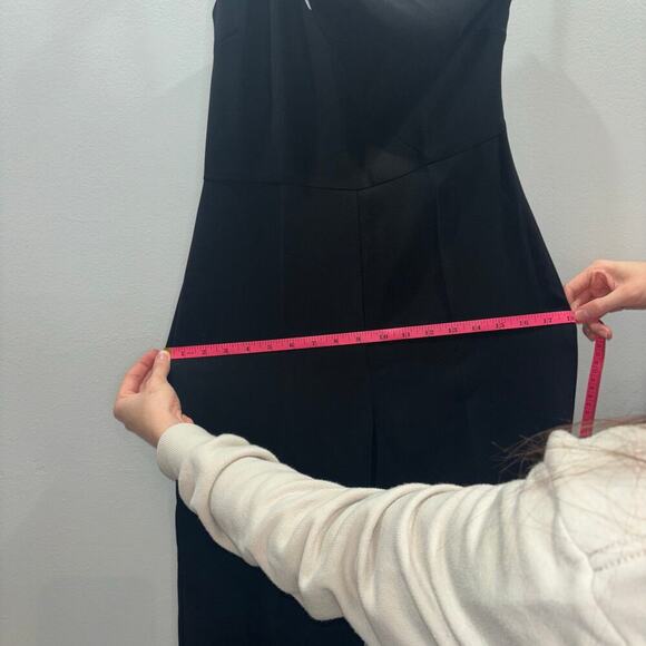 MANGO Asymmetrical Long Black Jumpsuit Size Small - Picture 15 of 15